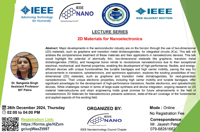 IEEE Lecture Series on "2D Materials for Nanoelectronics"