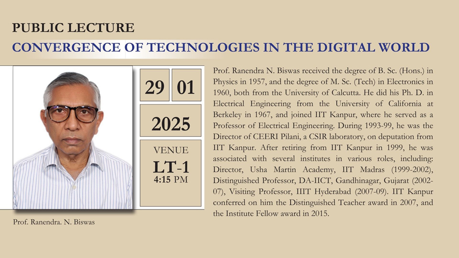 PUBLIC LECTURE -CONVERGENCE OF TECHNOLOGIES IN THE DIGITAL WORLD