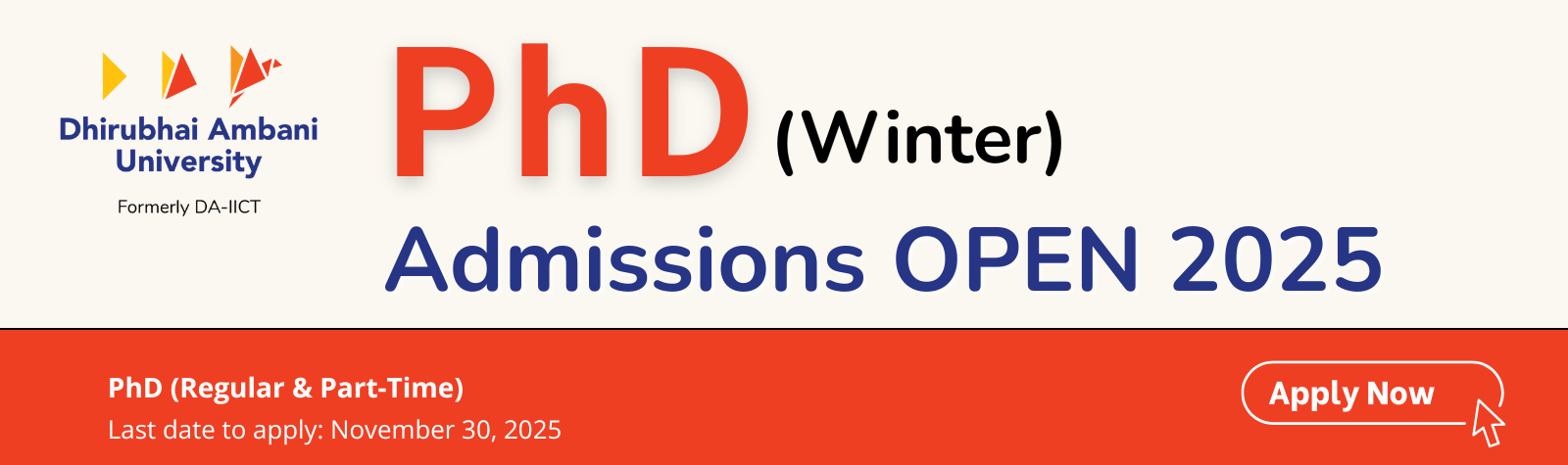 Ph.D. (Regular &amp; Part-Time) Admissions 2025