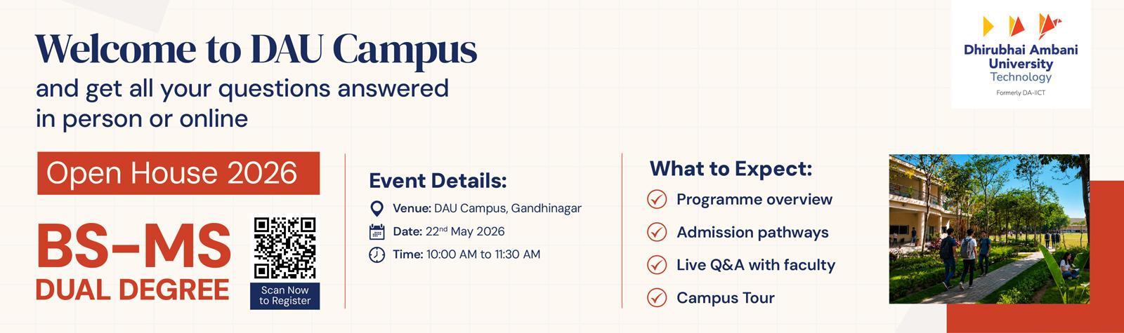 BS-MS Dual Degree Programs Open House registration 2026