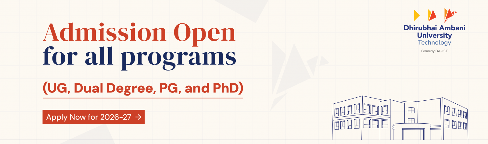 Admissions Open for all programs