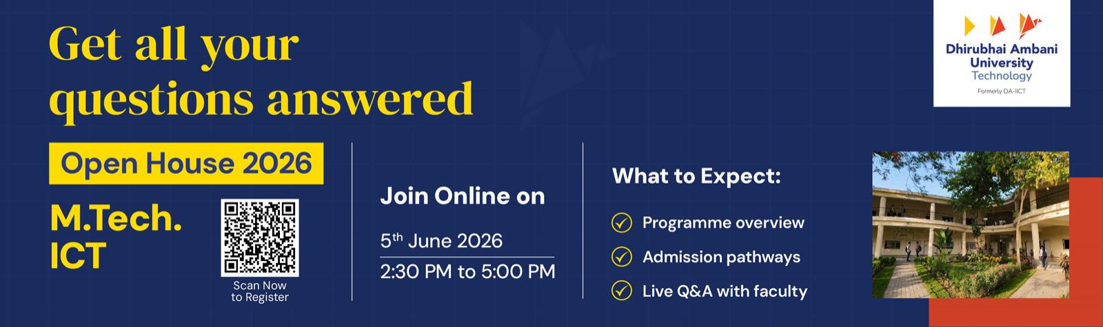 MTech ICT Open House – 5 June 2026