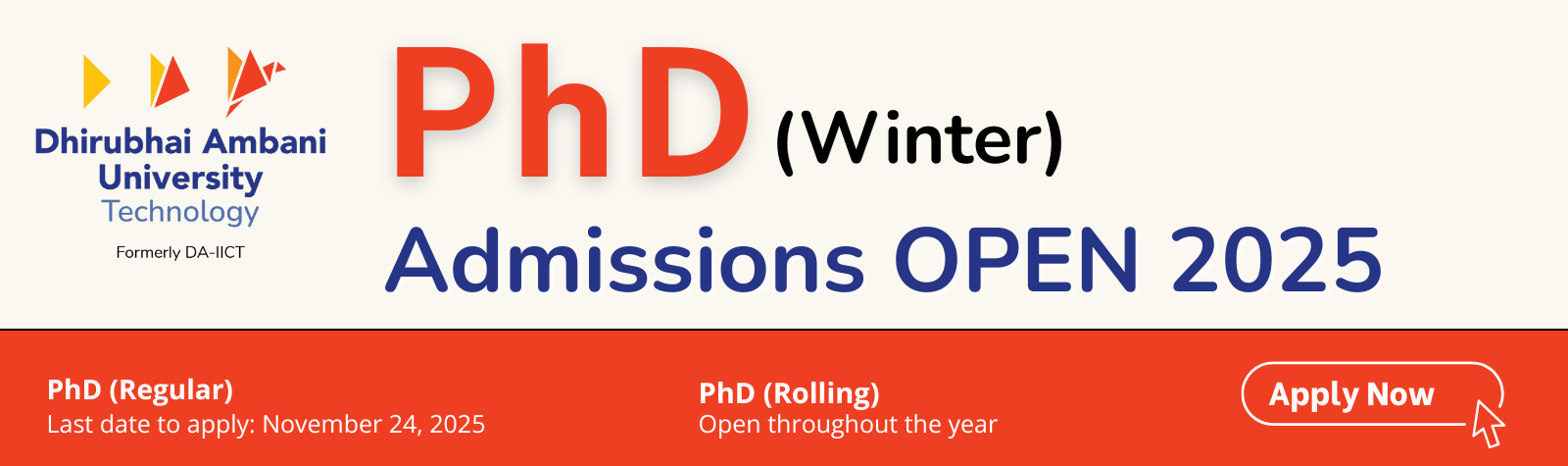 Ph.D. (Regular &amp; Part-Time) Admissions 2025